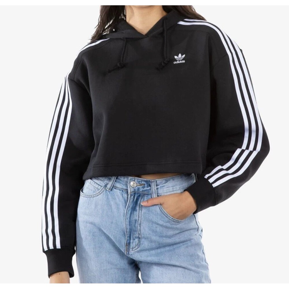 Adidas Originals Black Cropped Hoodie Women's Size M